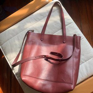 Madewell Leather Medium Transport Tote Cabernet